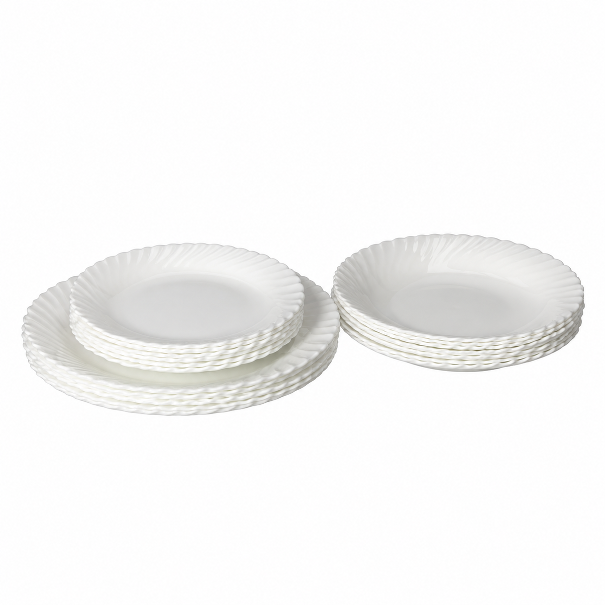 Danny Home 18-Piece Classic White Dinner Set