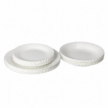 Danny Home 18-Piece Classic White Dinner Set
