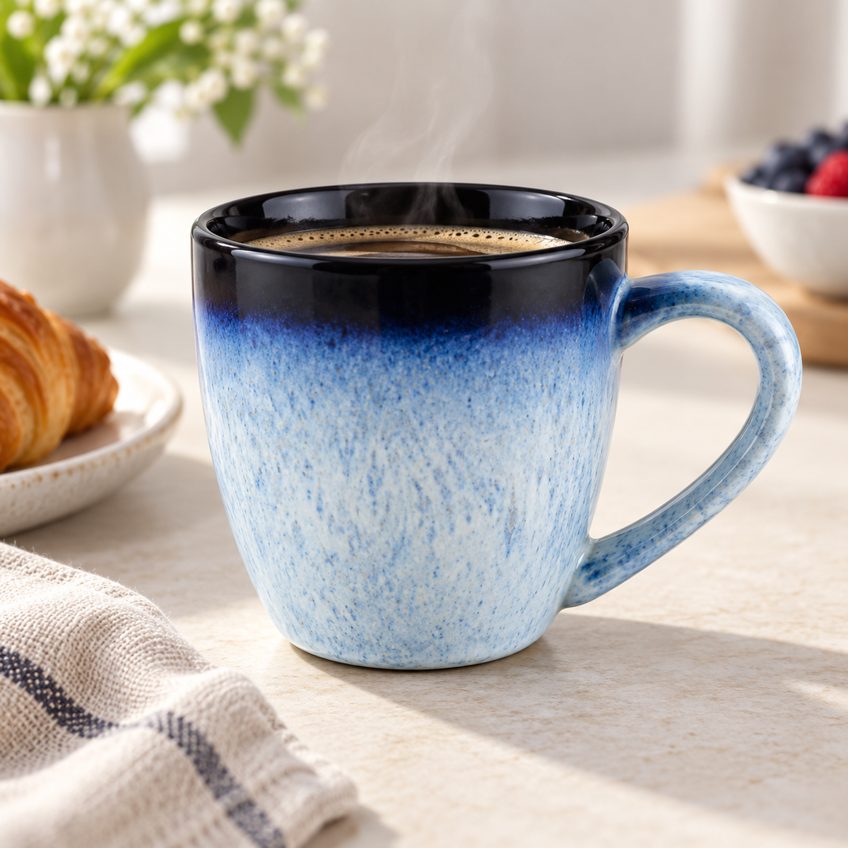 Danny Home Blue Speckled Mug - 400 ml