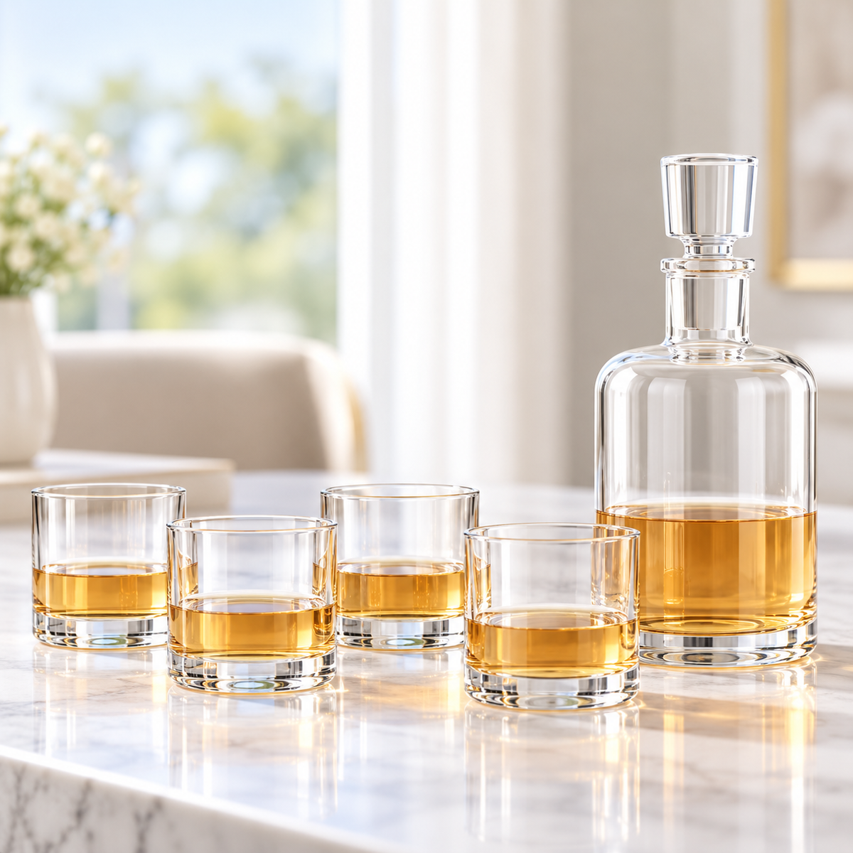 Danny Home 5 Piece Decanter & Glass Set - 1000 ml
