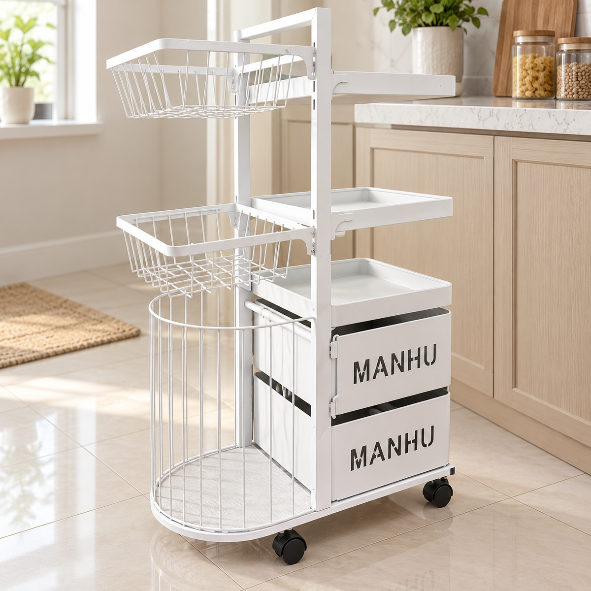 Rolling Kitchen Storage Rack