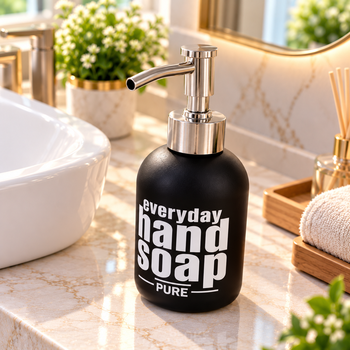 EVERYDAY HAND SOAP MATTE BLACK LIQUID SOAP DISPENSER