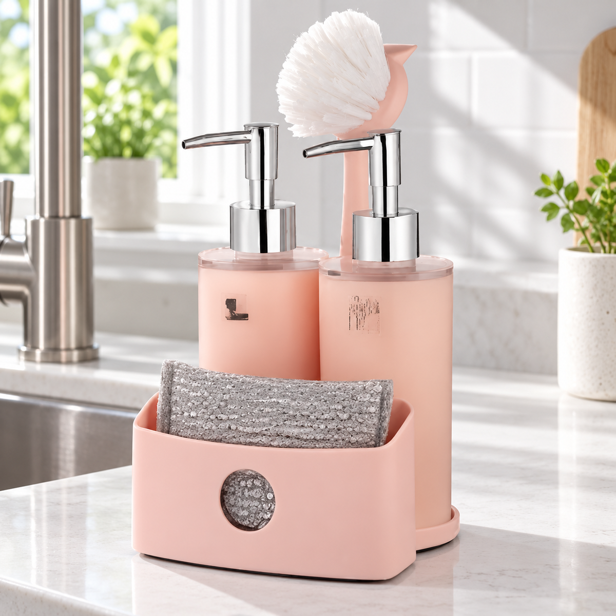 Limon Double Dispenser Sink Set