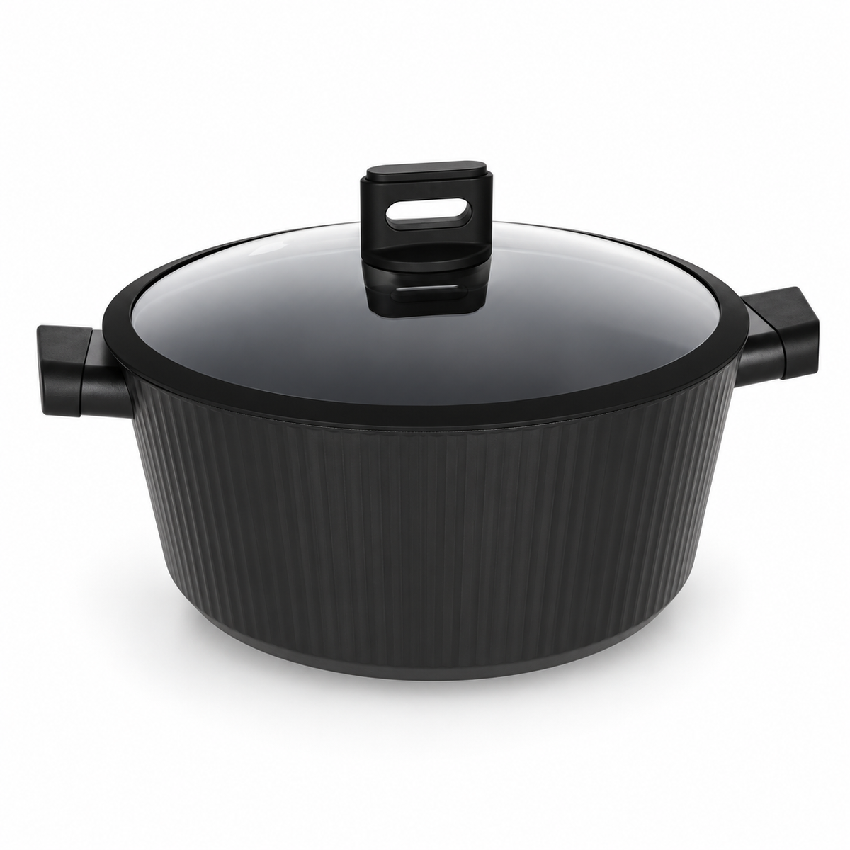 Danny Home Black Cooking Pot With Glass Lid