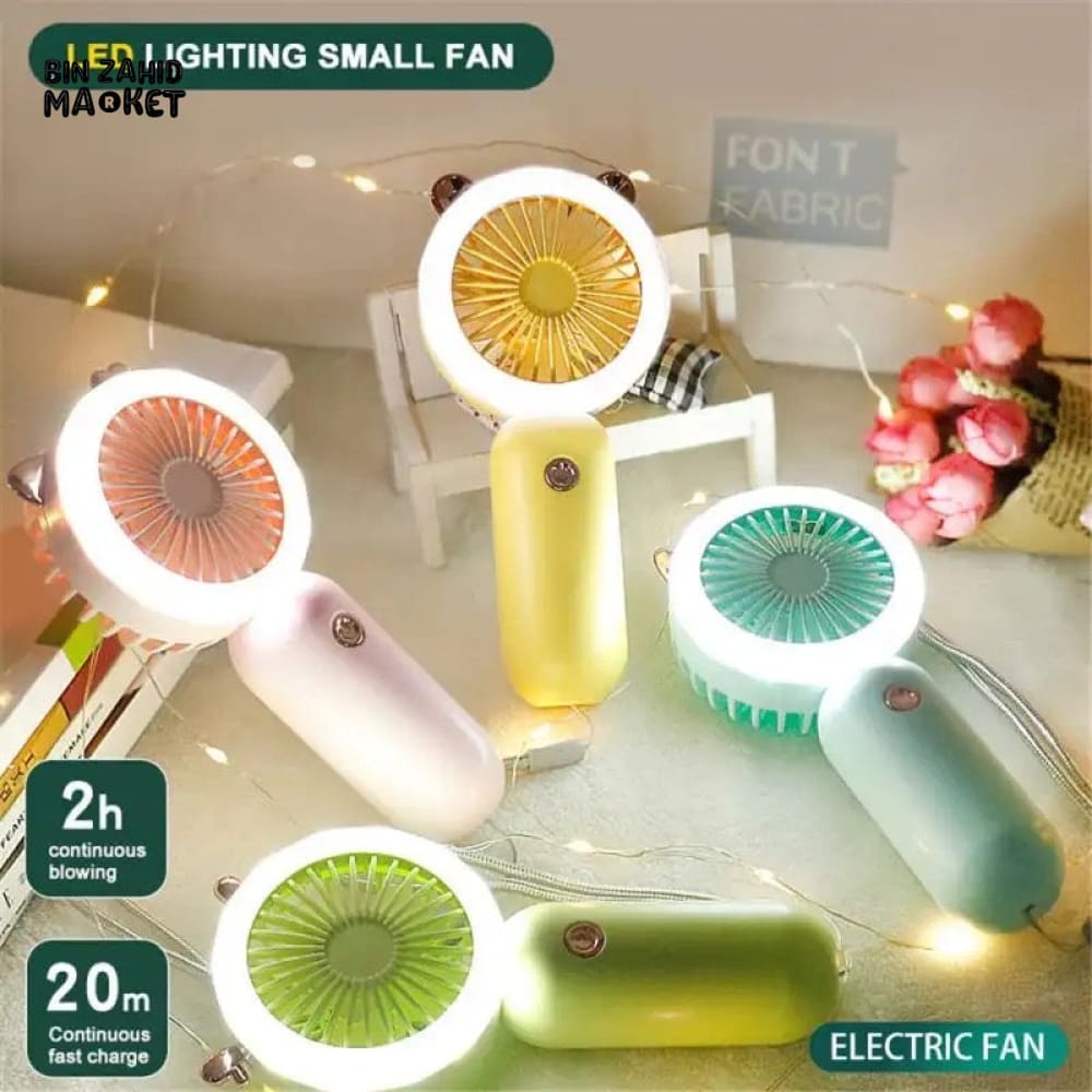 2IN1 CUTE MINI FAN + LED LIGHT