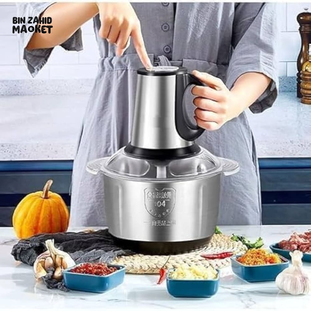 2L ELECTRIC MEAT GRINDER | STAINLESS STEEL FOOD PROCESSOR | HIGH-POWER CHOPPER FOR HOME USE