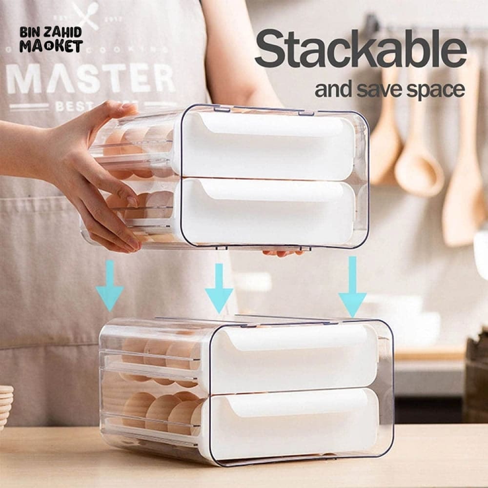 2X LAYERS DRAWER EGG STORAGE BOX