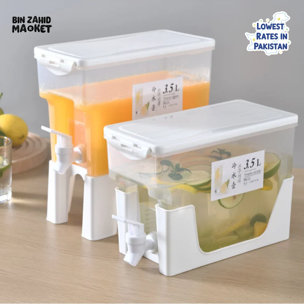 3.5L COLD KETTLE REFRIGERATOR WITH FAUCET HOUSEHOLD LEMONADE DRINKWARE WATER CONTAINER