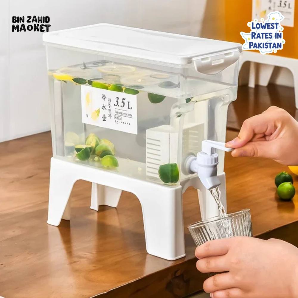 3.5L COLD KETTLE REFRIGERATOR WITH FAUCET HOUSEHOLD LEMONADE DRINKWARE WATER CONTAINER