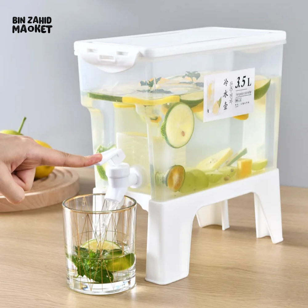 3.5L COLD KETTLE REFRIGERATOR WITH FAUCET HOUSEHOLD LEMONADE DRINKWARE WATER CONTAINER