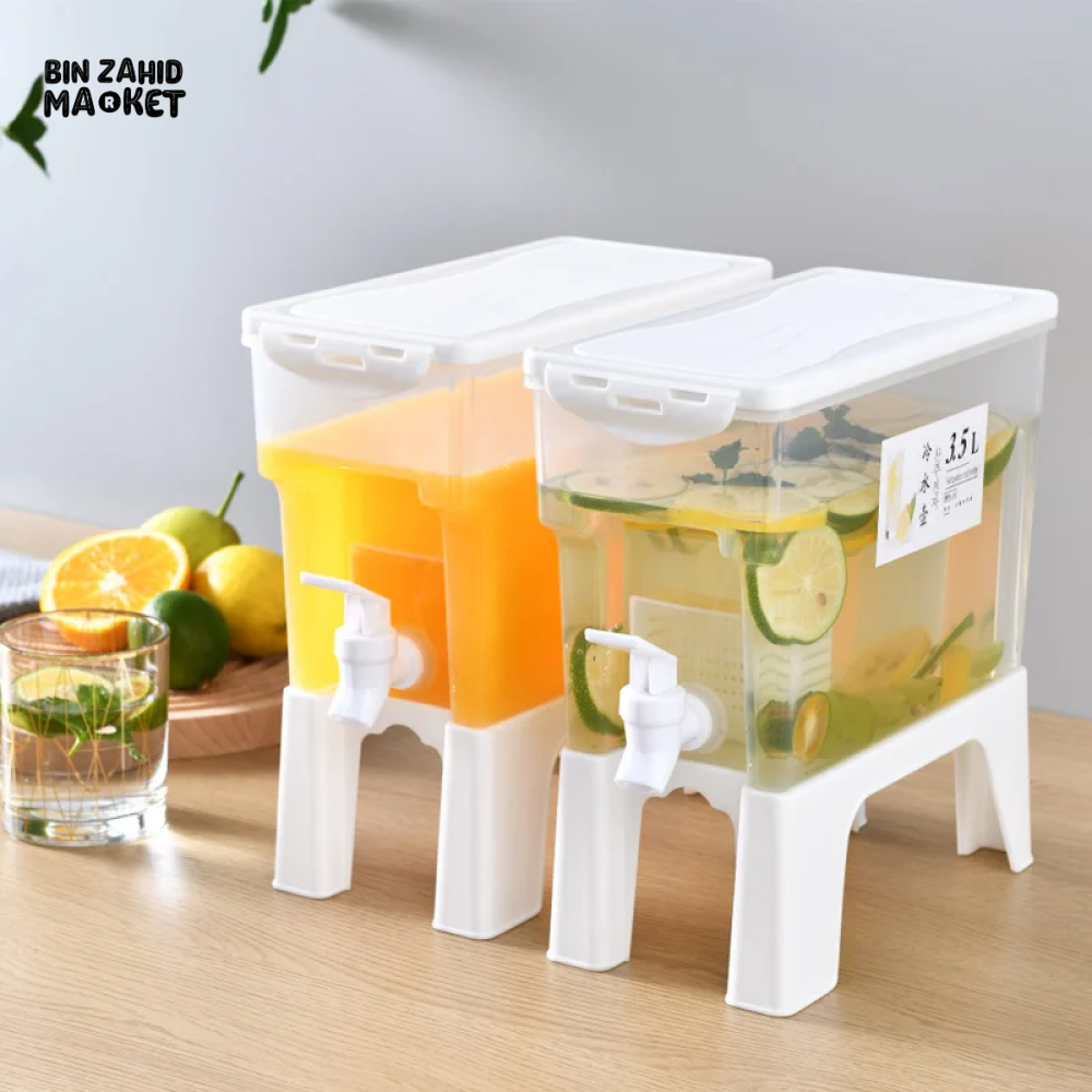 3.5L COLD KETTLE REFRIGERATOR WITH FAUCET HOUSEHOLD LEMONADE DRINKWARE WATER CONTAINER