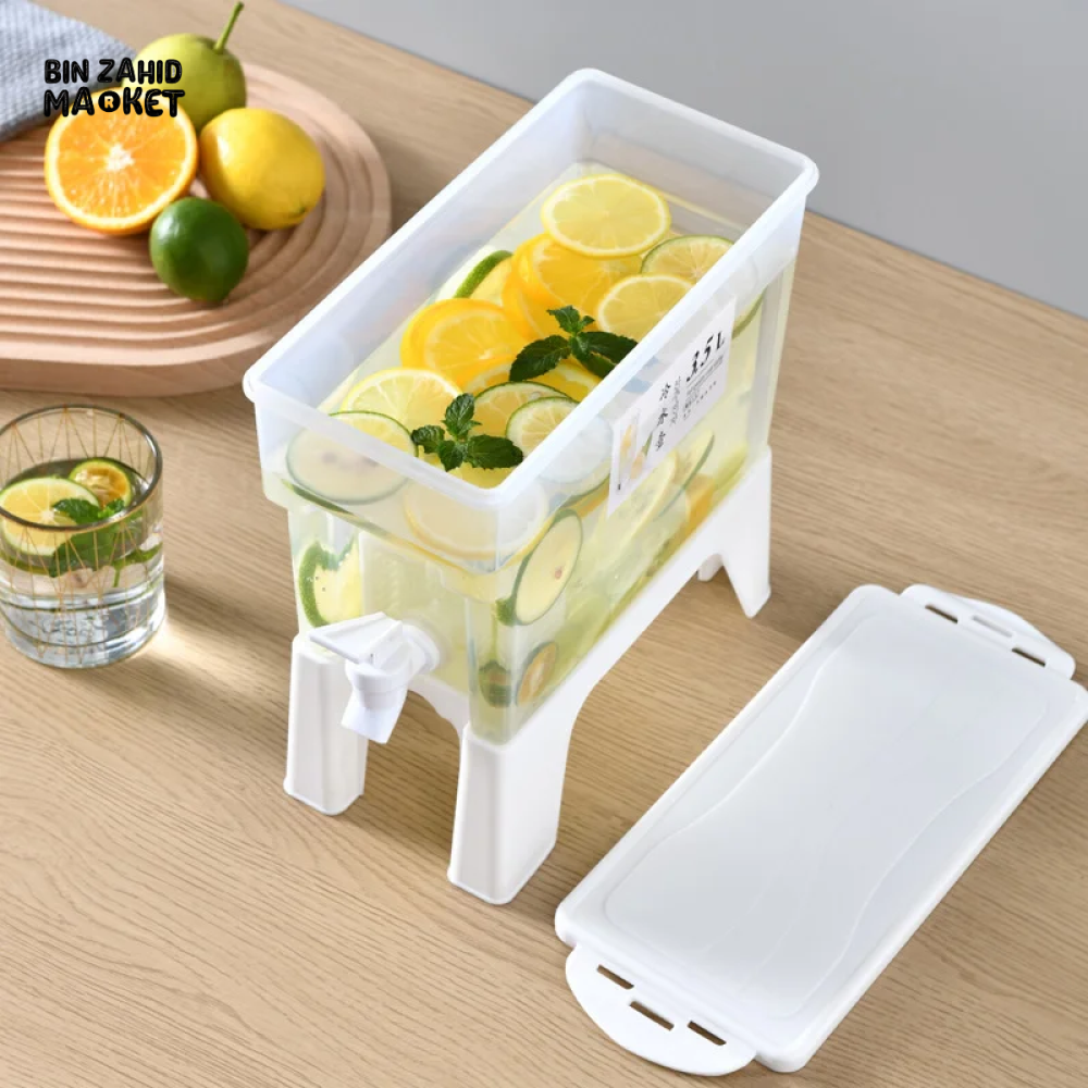 3.5L COLD KETTLE REFRIGERATOR WITH FAUCET HOUSEHOLD LEMONADE DRINKWARE WATER CONTAINER