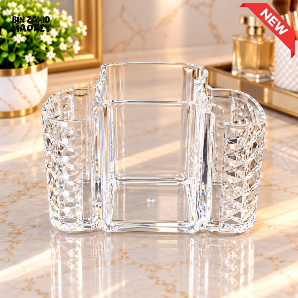 3-COMPARTMENT TRANSPARENT MULTIPURPOSE ORGANIZER HOLDER - Organizers & Holders