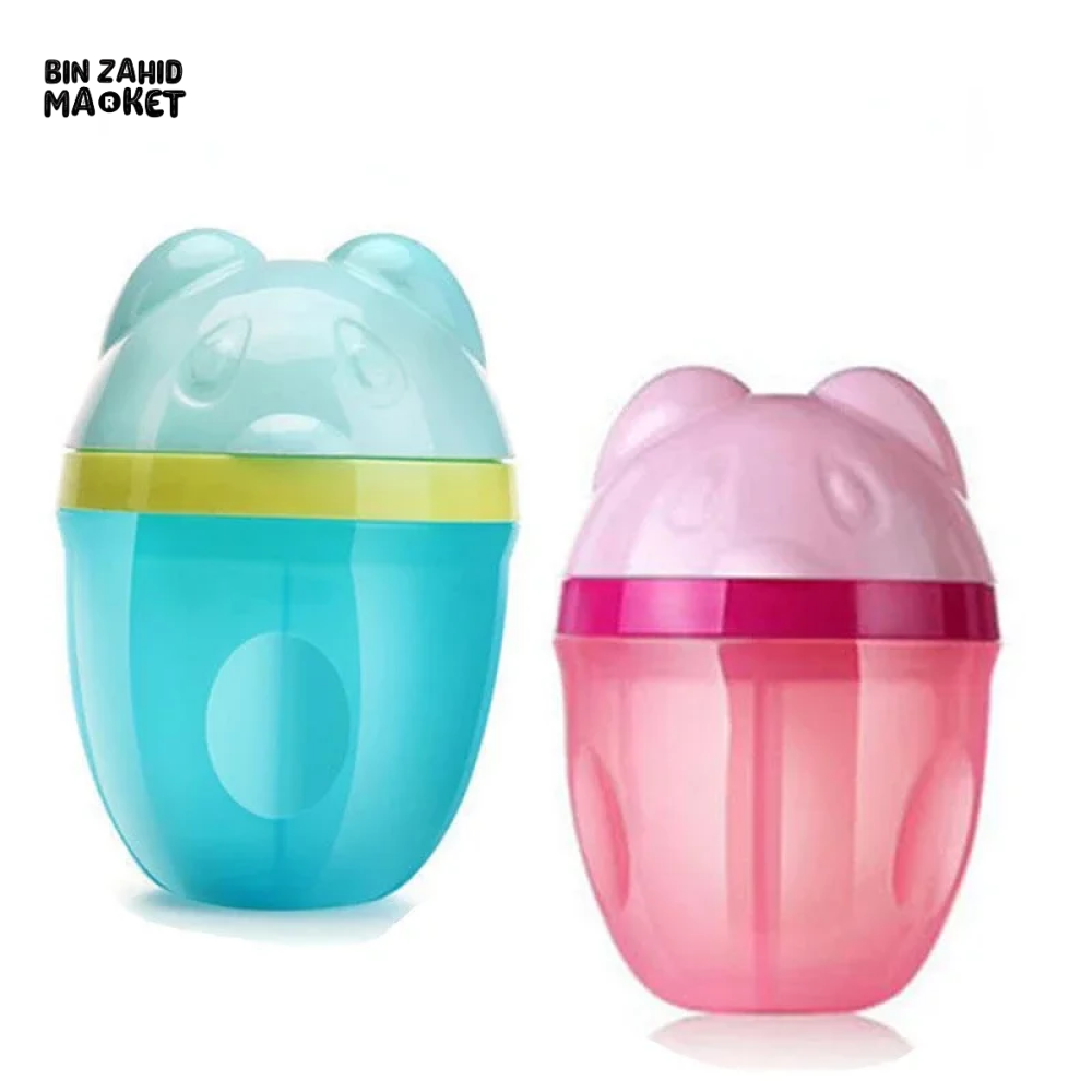 3-GRIDS BEAR SHAPE MILK POWDER DISPENSER PORTABLE LEAKPROOF BABY FEEDING BOX