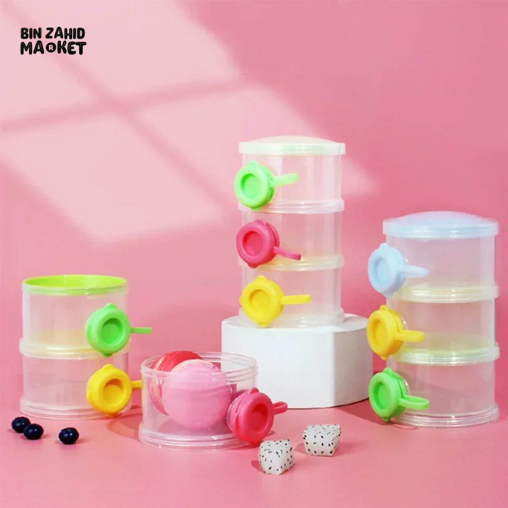 3-LAYER 360ML BPA-FREE BABY MILK POWDER BOX SIDE OPEN FOOD STORAGE CONTAINER