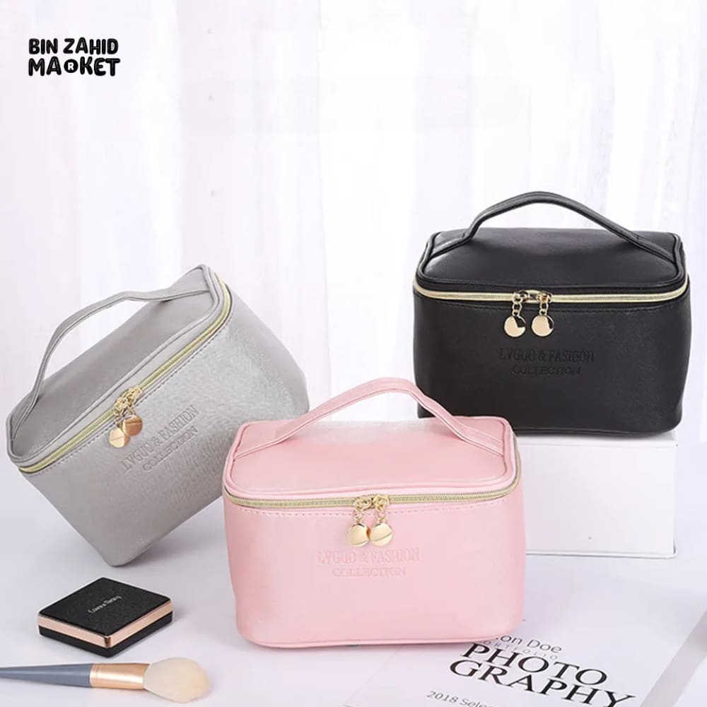 3 PIECES PU TRAVEL COSMETIC BAG