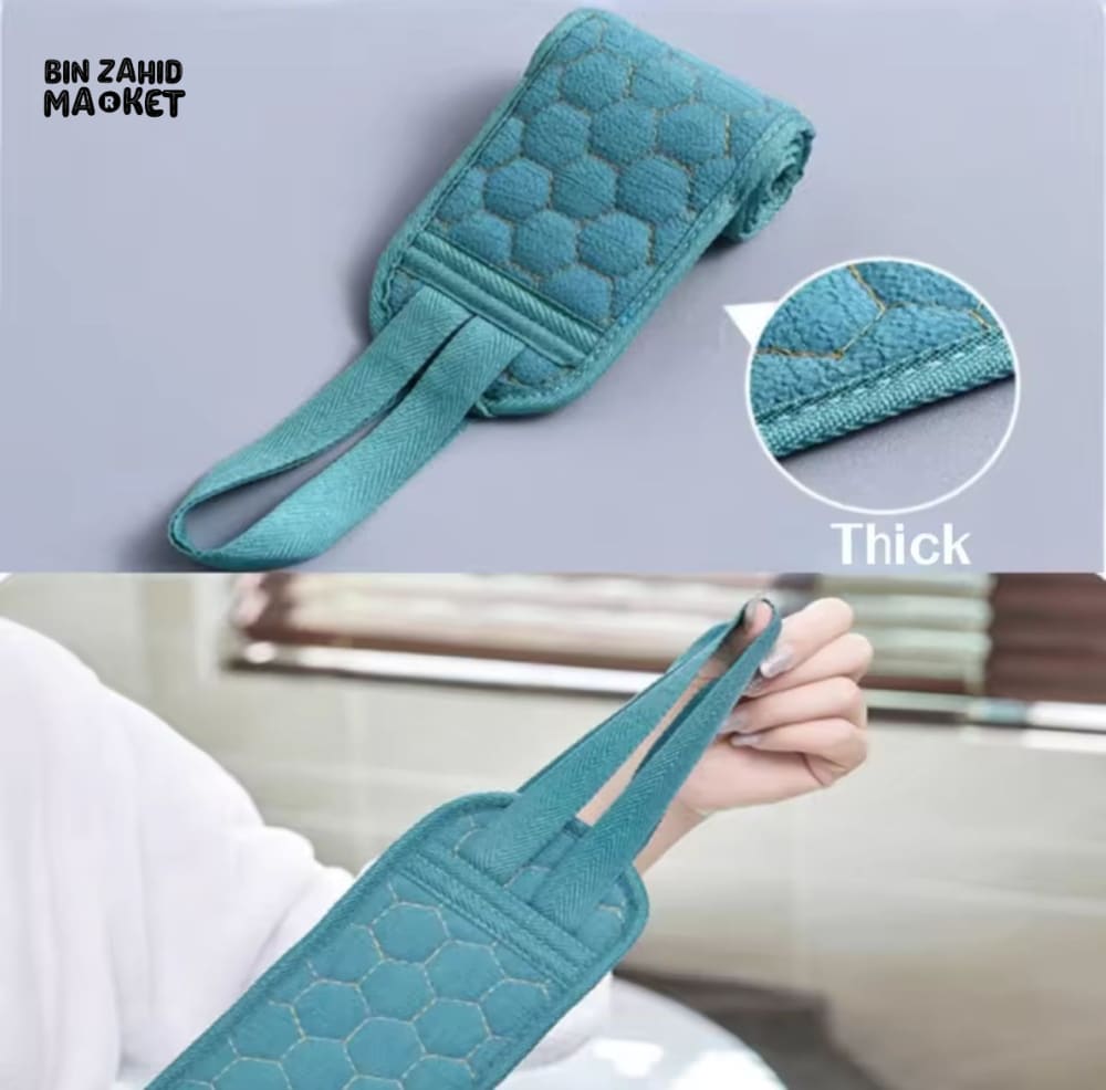 3 PIECES SET – BATH SCRUB BACK BELT BODY WASH TOWEL & SPA GLOVE FOR FULL BODY CLEANSE