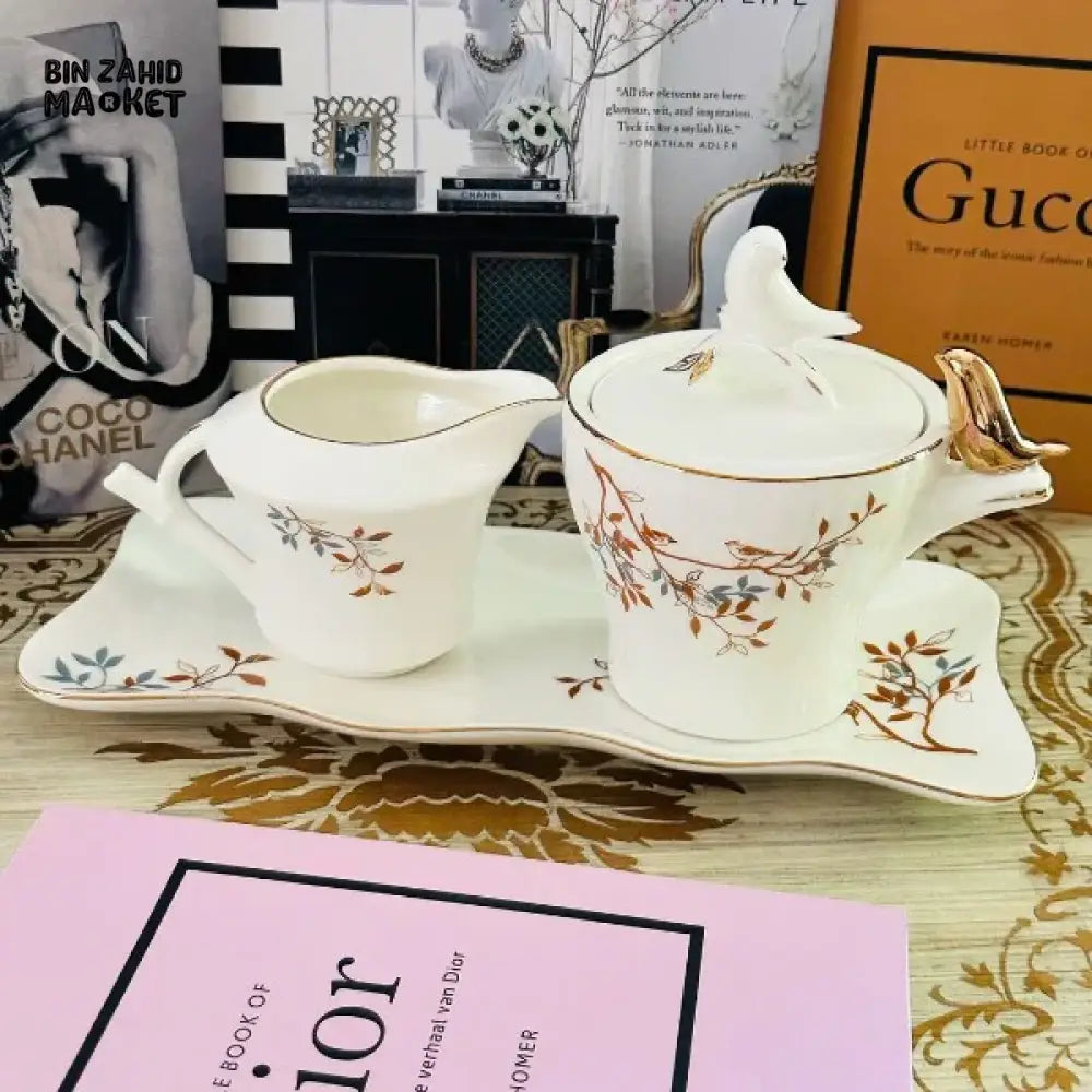 3 PIECES SUGAR POT SET ELEGANT KITCHEN CONTAINER SET FOR SUGAR & SPICES - BRD355 B