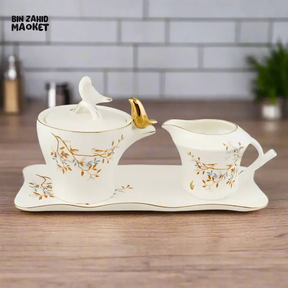 3 PIECES SUGAR POT SET ELEGANT KITCHEN CONTAINER SET FOR SUGAR & SPICES - BRD355 B