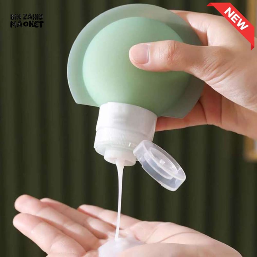 3 PIECES TRAVEL BOTTLE SET – SOFT SILICONE REFILLABLE CONTAINERS FOR LOTION SHAMPOO SOAP & COSMETICS