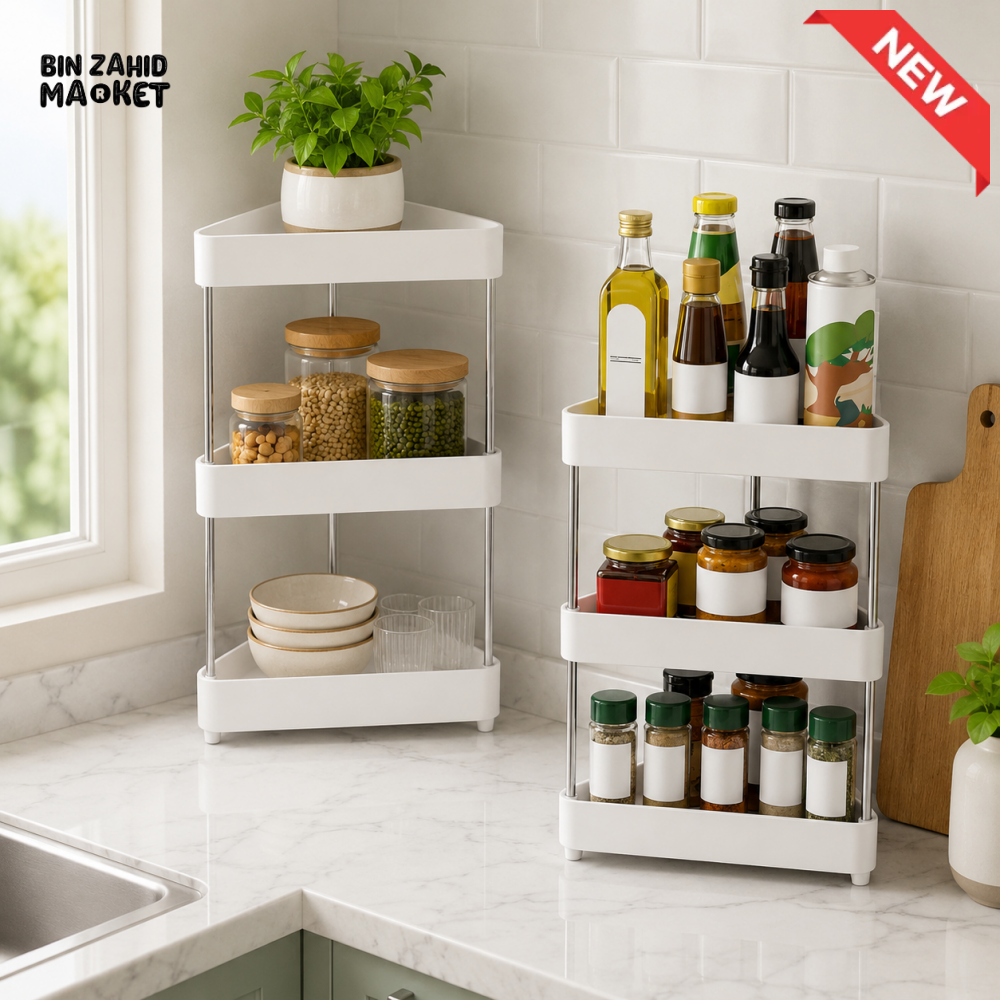 3-TIER CORNER KITCHEN STORAGE RACK