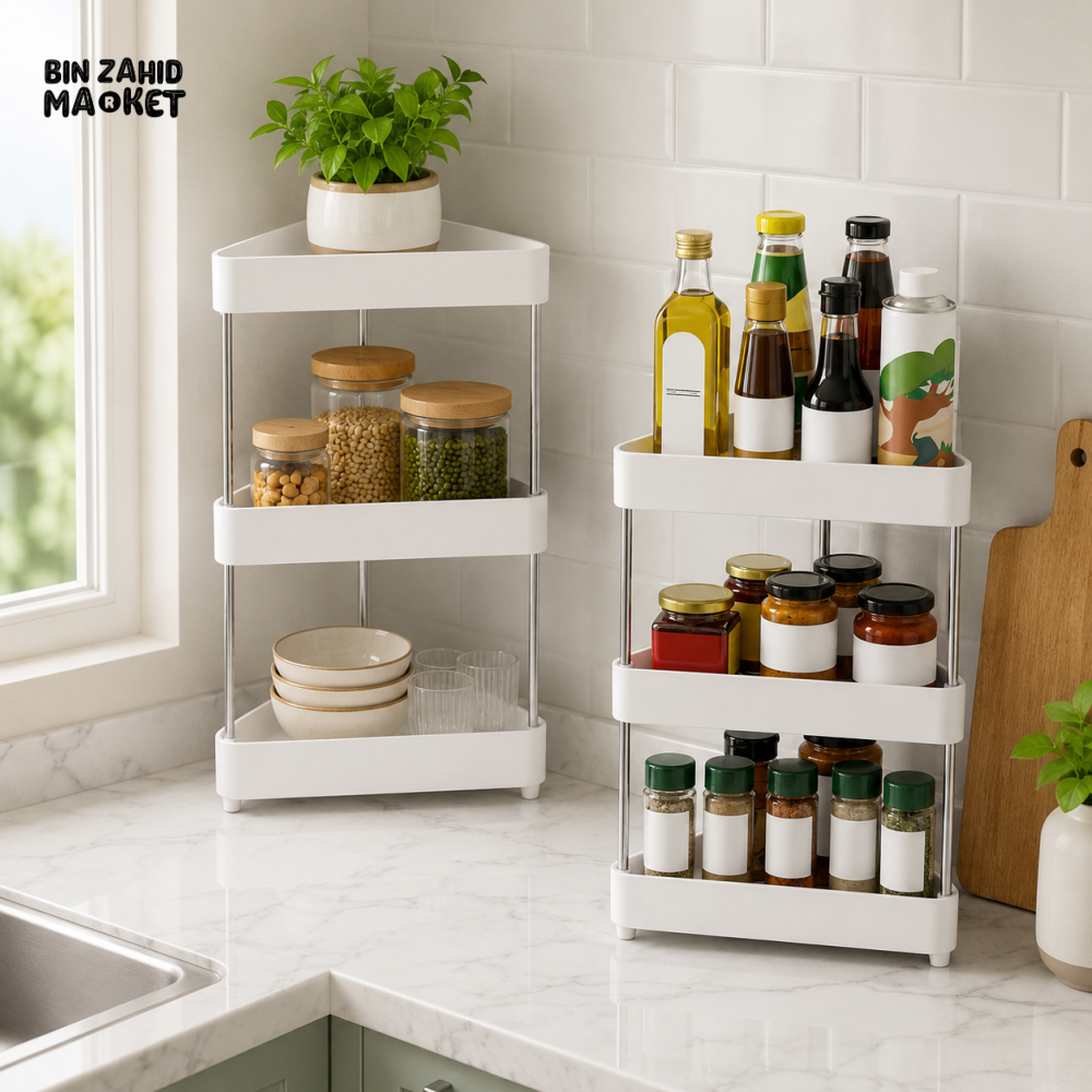 3-TIER CORNER KITCHEN STORAGE RACK