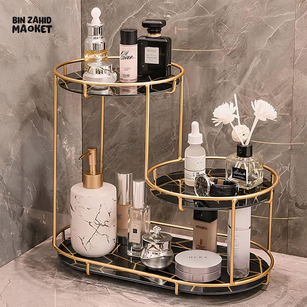 3-TIER GOLDEN VANITY STAND
