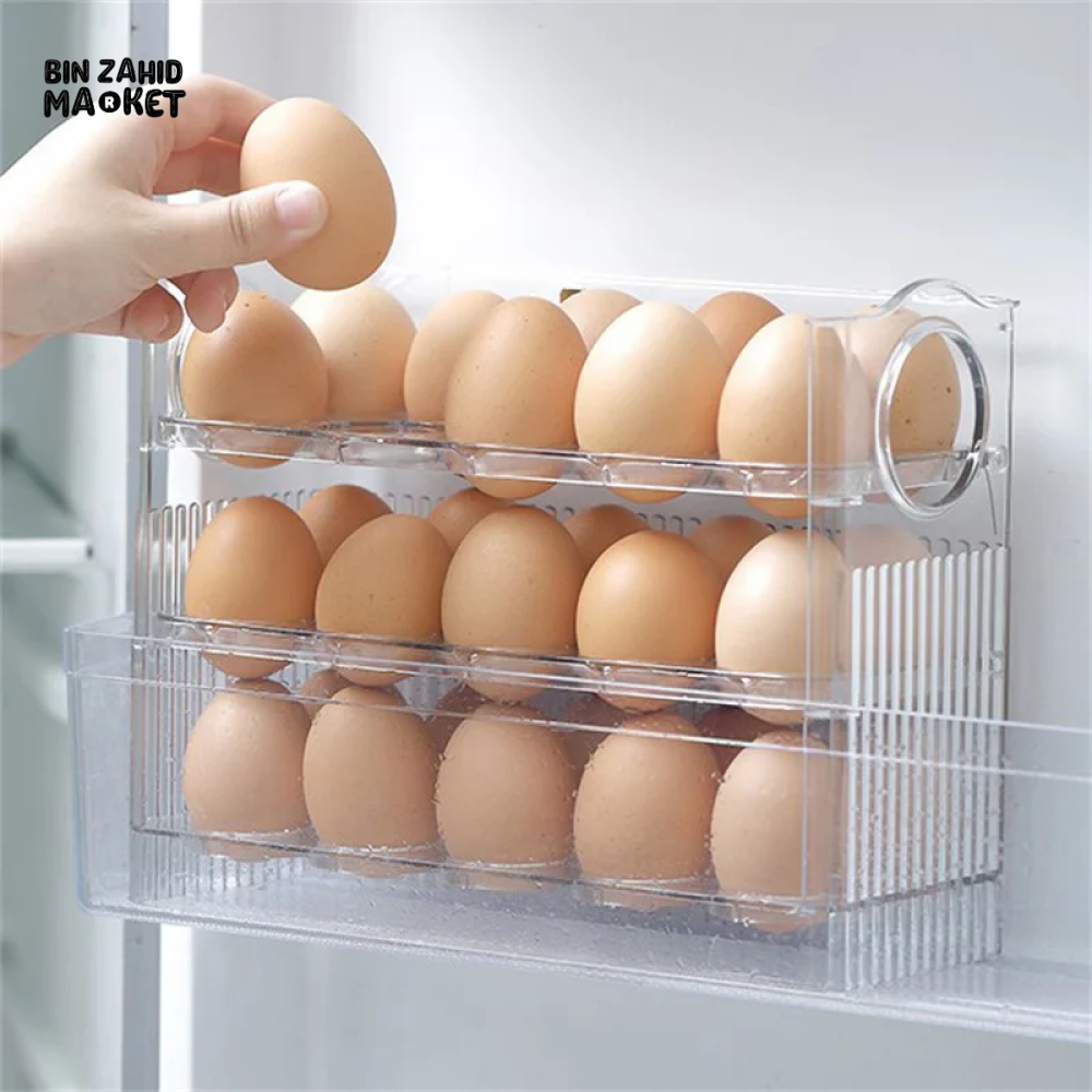 30 GRIDS EGG STORAGE BOX LARGE CAPACITY TRANSPARENT EGG CONTAINER