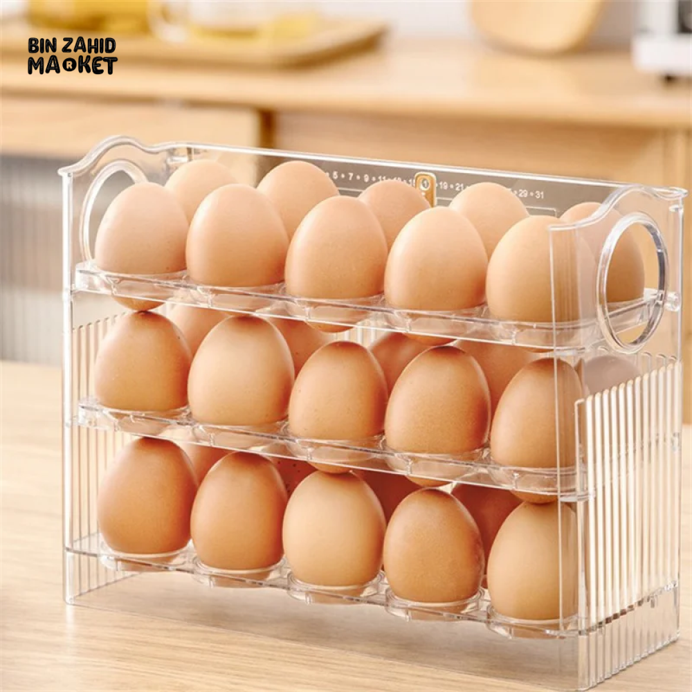 30 GRIDS EGG STORAGE BOX LARGE CAPACITY TRANSPARENT EGG CONTAINER