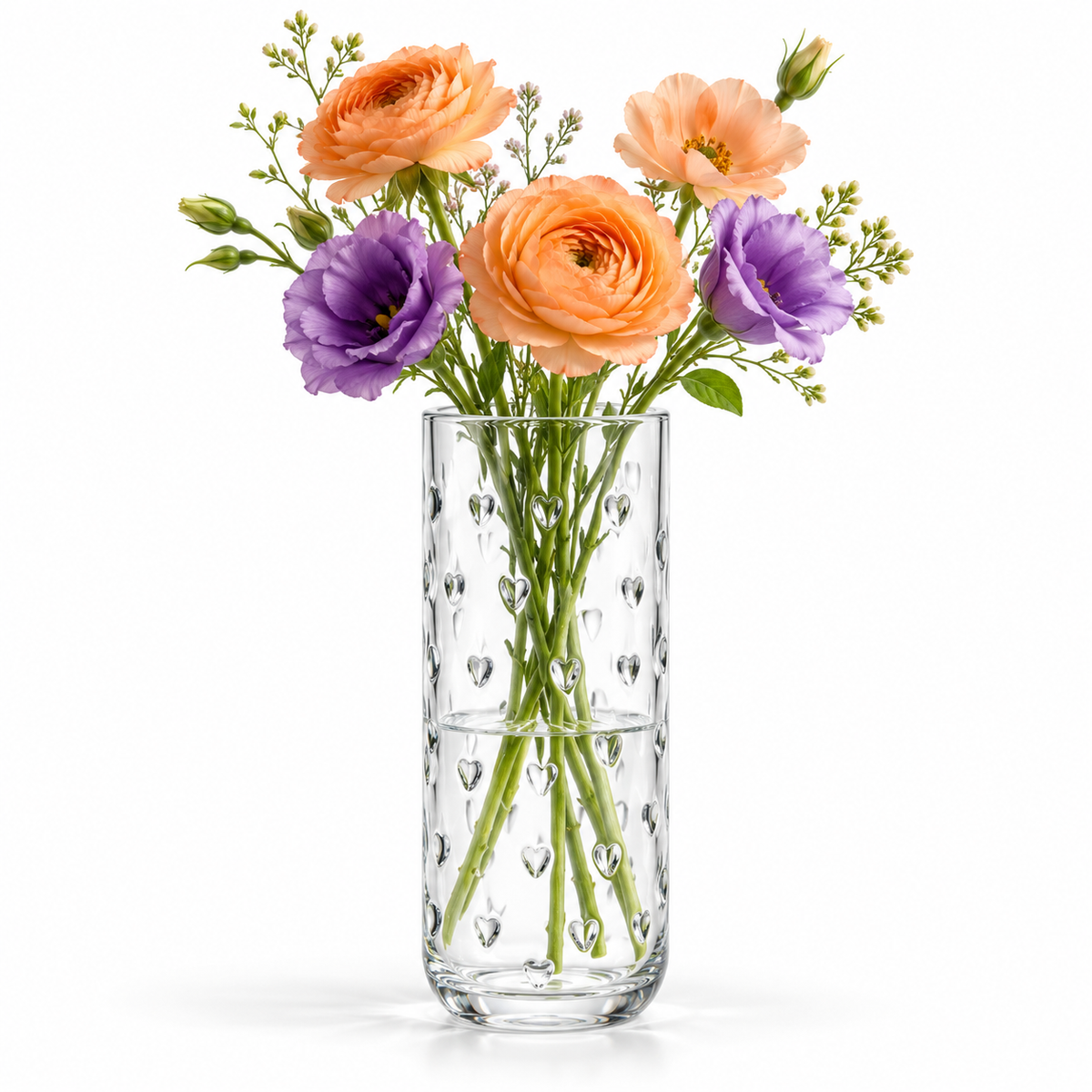 Danny Home Textured Glass Vase - 11.7x13.5x25.1cm