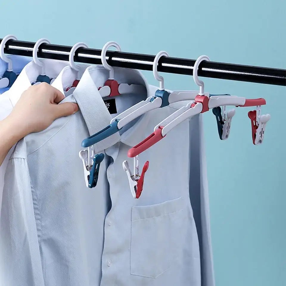 FOLDING WIND-PROOF CLOTH HANGER