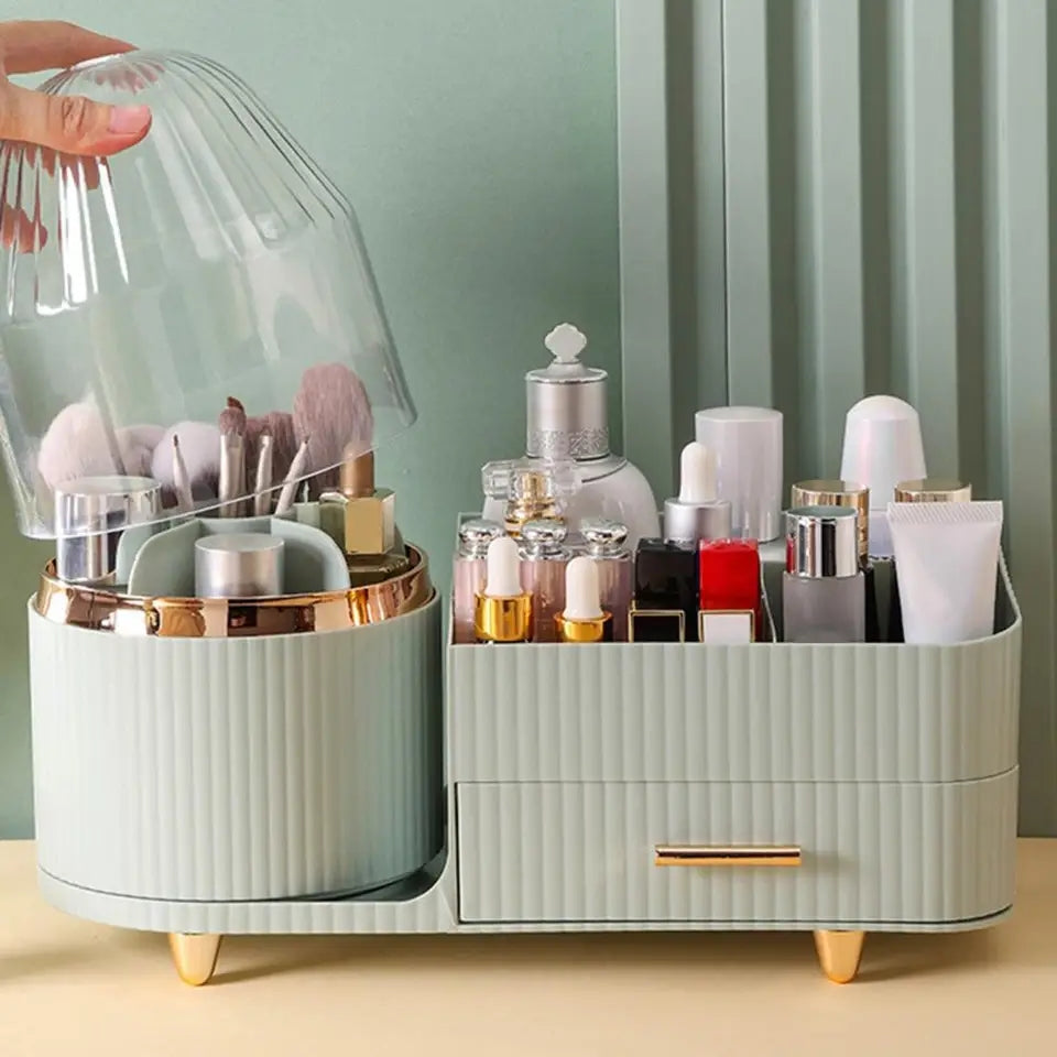 ROTATING BRUSH & COSMETIC ORGANIZER