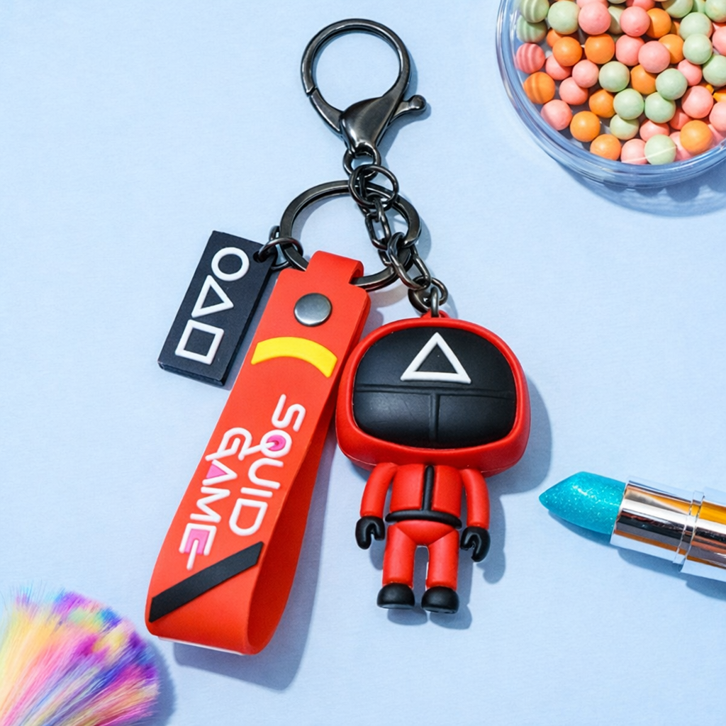 Squid Game Masked Guard Keychain – Premium Look