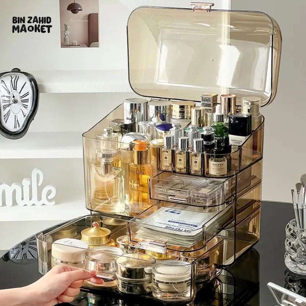 TRANSPARENT MULTI LAYER COSMETIC ORGANIZER