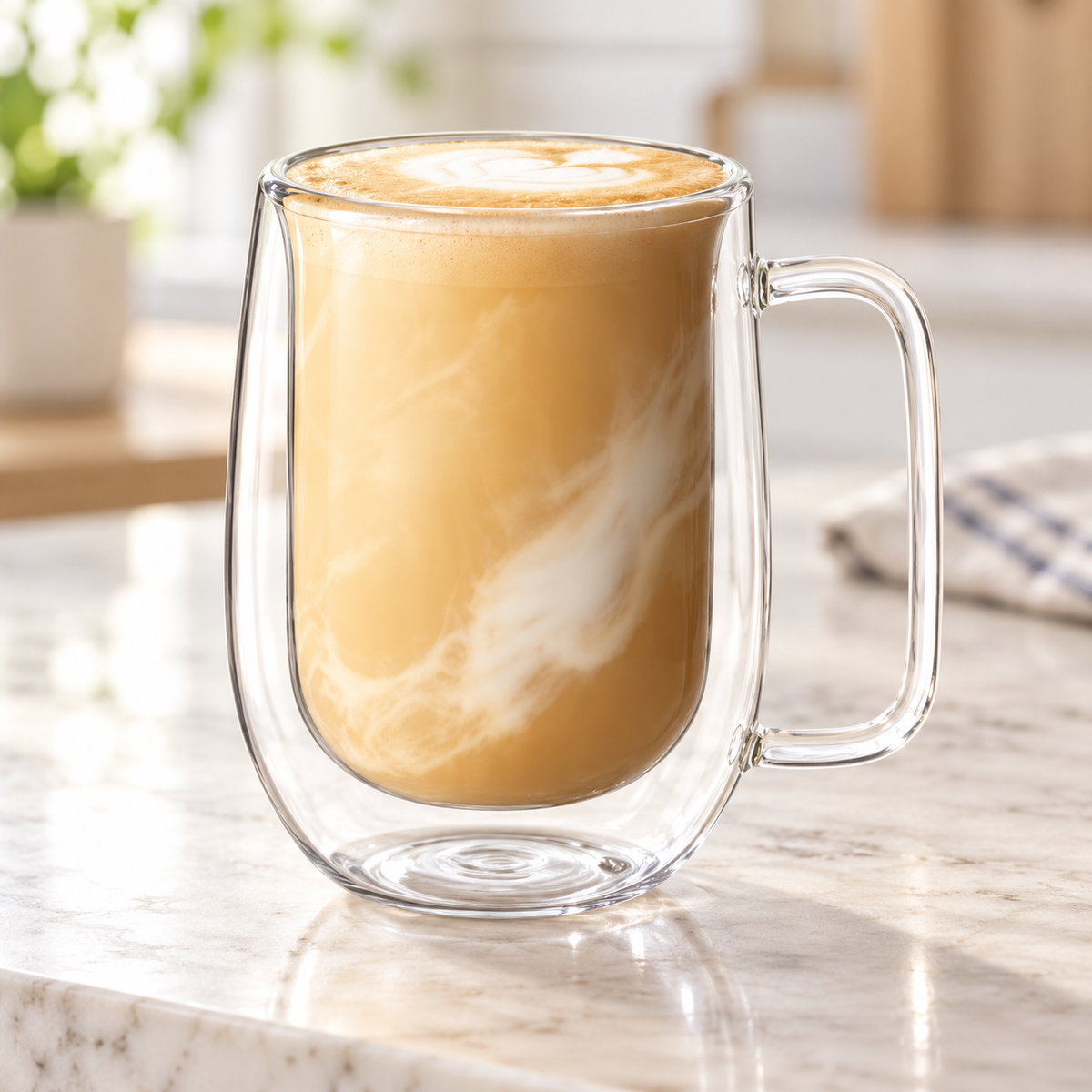 Danny Home 2 Piece Double Wall Latte Mug - 350 ml