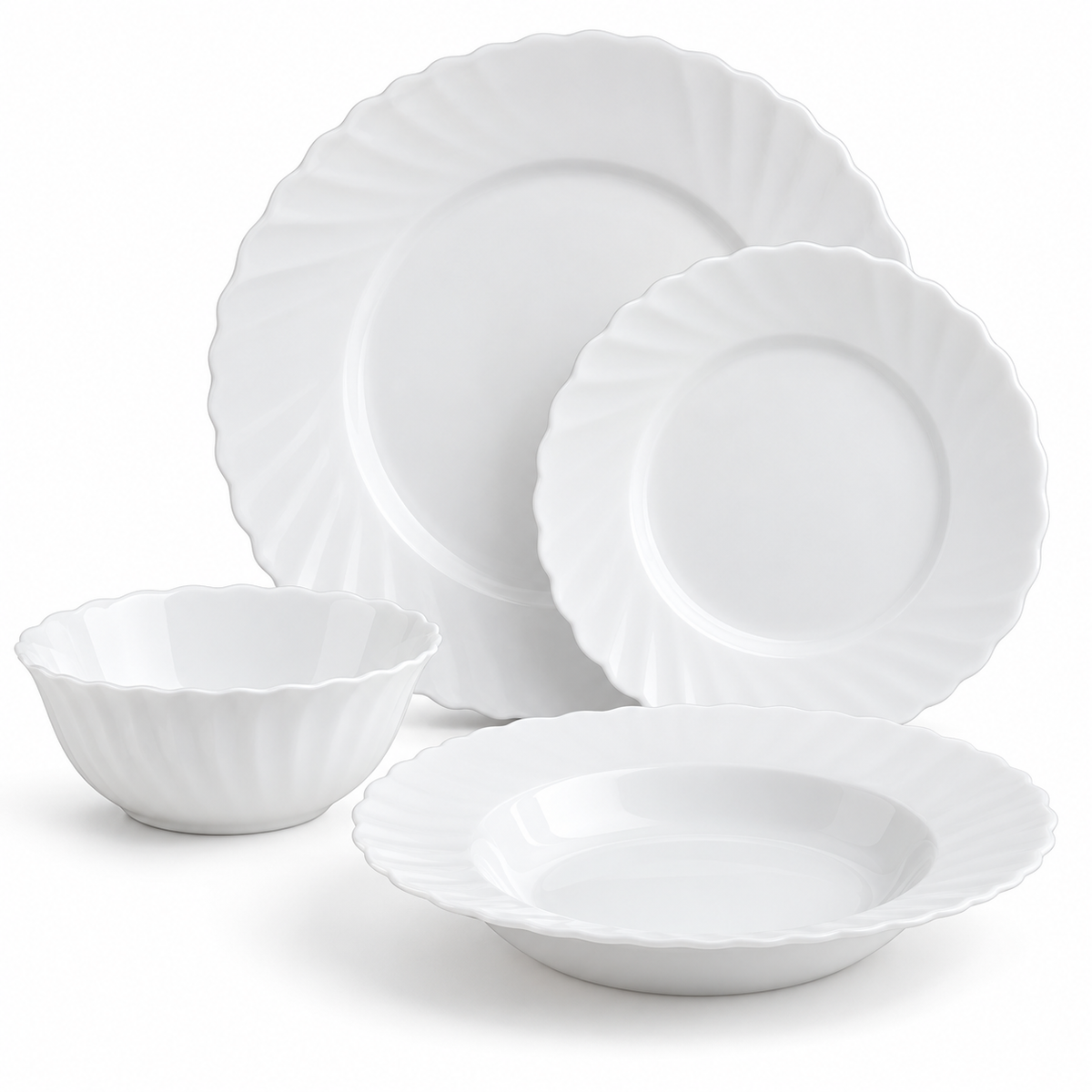 Danny Home Scalloped Dinner Set - 24 Pieces