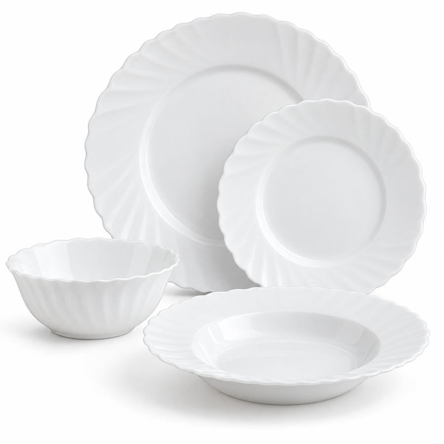 Danny Home Scalloped Dinner Set - 24 Pieces