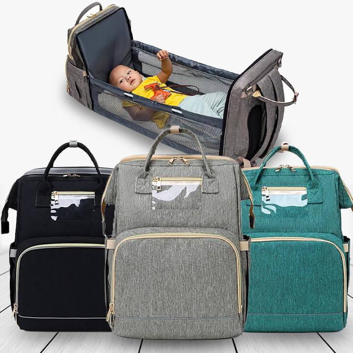 PORTABLE EXPANDABLE MUMMY BABY DIAPER BAGPACK