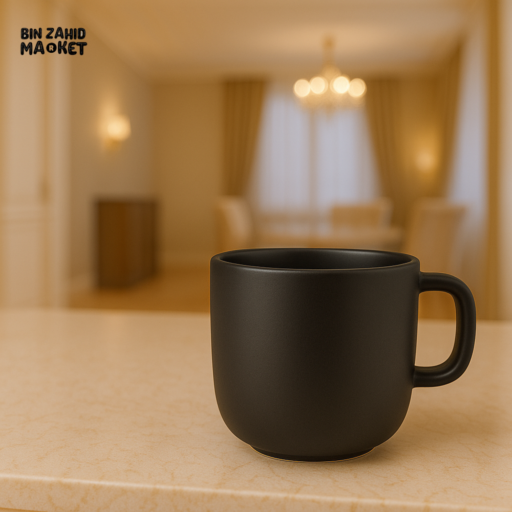 340ML MATTE BLACK CERAMIC MUG – LUXURY COFFEE CUP FOR MODERN VILLA KITCHEN & DINING EXPERIENCE