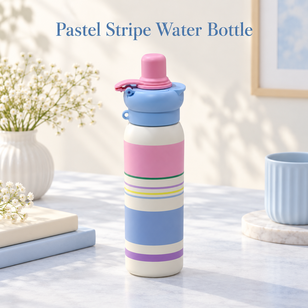 Pastel Stripe Water Bottle