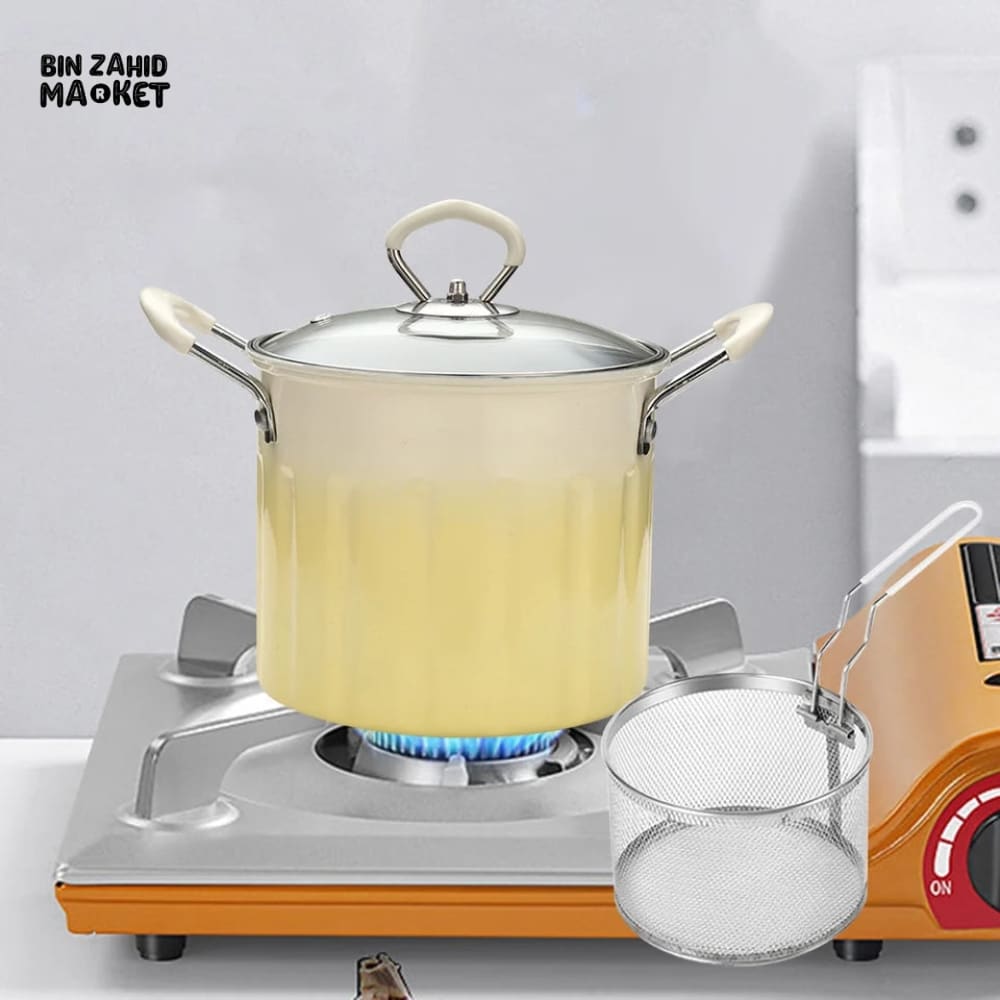 DEEP FRYING POT WITH STRAINER 3 LTRS