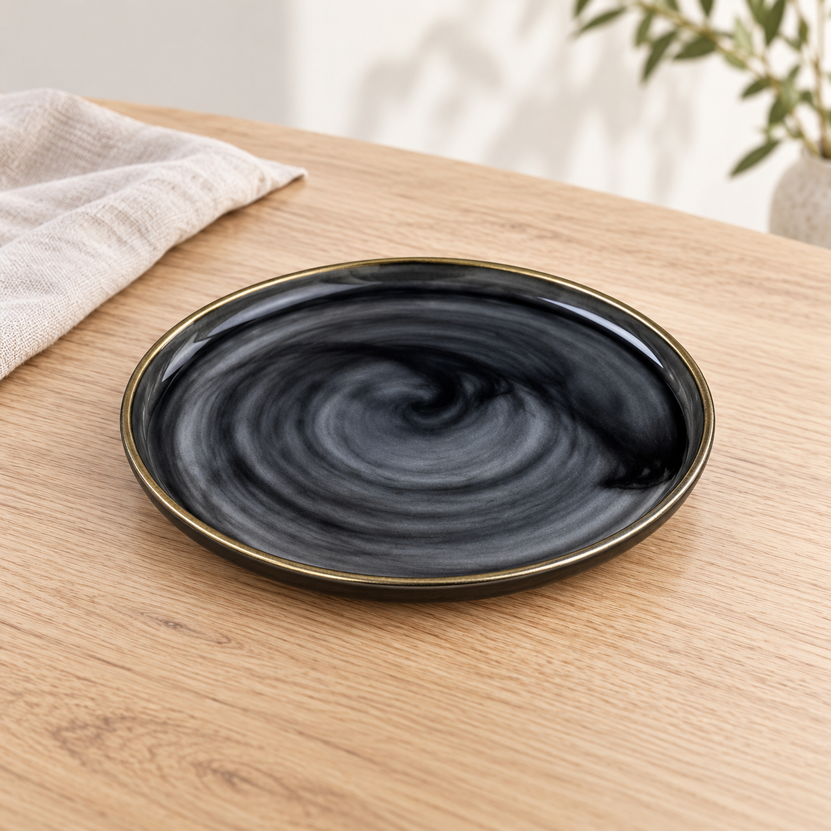 Danny Home Smoky Swirl Plate - 10.5 Inches