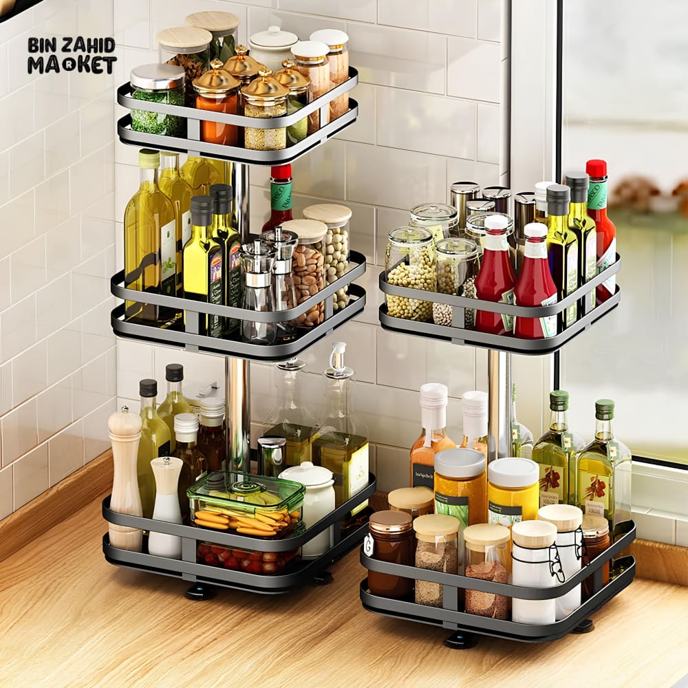 360° ROTATABLE METAL STORAGE ORGANIZER