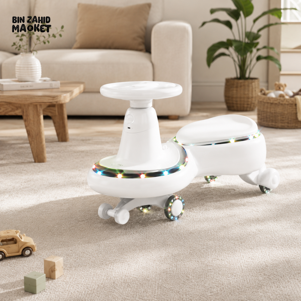 360° ROTATING AUTO BABY WALKER - WHITE