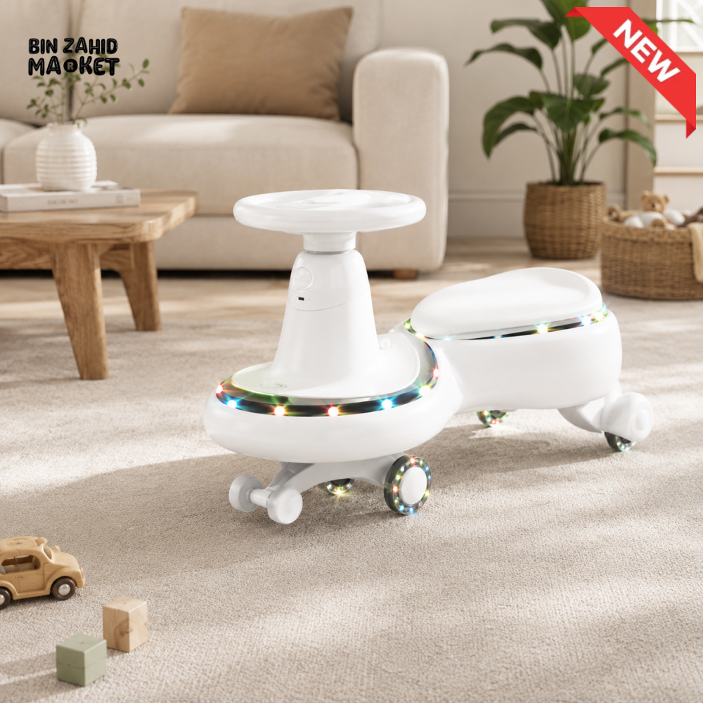 360° ROTATING AUTO BABY WALKER - WHITE