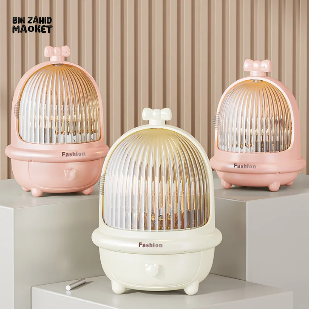 360° ROTATING MAKEUP ORGANIZER – DUST & WATER-PROOF LARGE STORAGE BOX