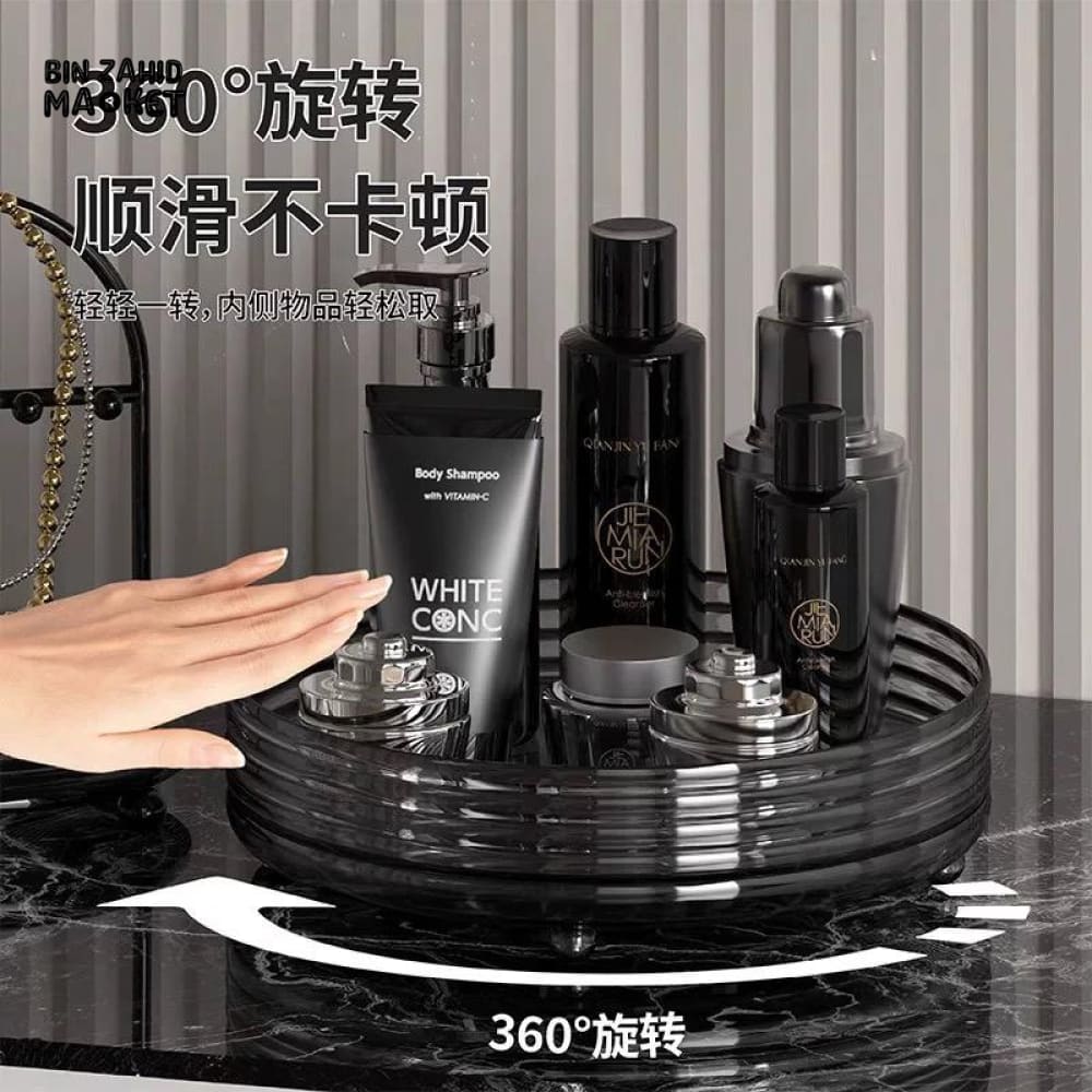 360° ROTATING MAKEUP & SKINCARE ORGANIZER – LUXURY COSMETIC & KITCHEN DISPLAY STAND