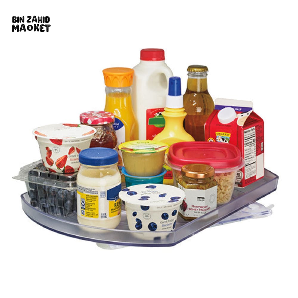 360° ROTATING ORGANIZER – MULTIPURPOSE SPICE RACK & REFRIGERATOR STORAGE TURNTABLE