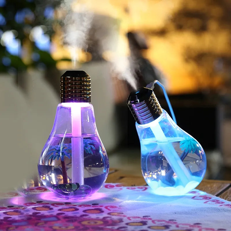 BULB HUMIDIFIER WITH COLORFULL NIGH LIGHT