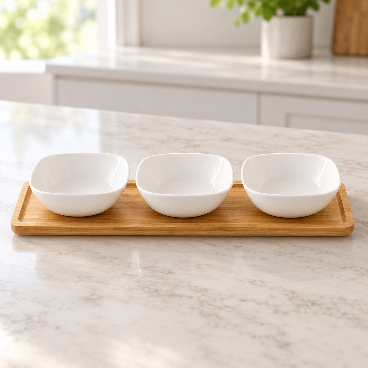 Danny Home Three-Bowl Serving Set - 4 Pieces